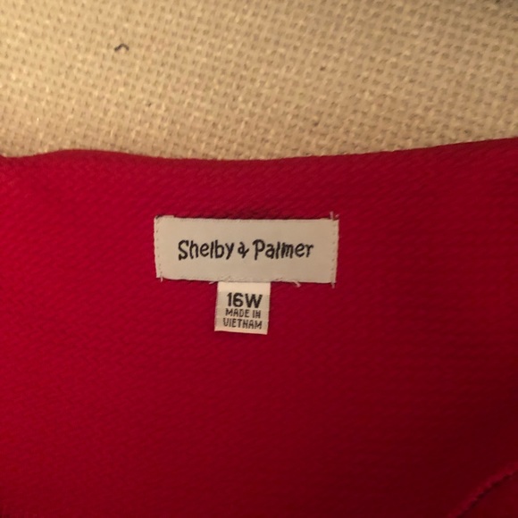 Red dress with Black and white stripes waist bend - Picture 3 of 4